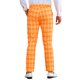 thumbnail image 3 of Pantalón de traje formal de ajuste regular para hombre INSPIRE CHIC con cuadros 28 Naranja, 3 of 5