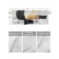 thumbnail image 4 of Valances for Windows Gold Black Geometric Rod Pocket Cafe Window Treatments Valance Curtains for Kitchen Bathroom Laundry Basement Windows 60"x14", 4 of 9