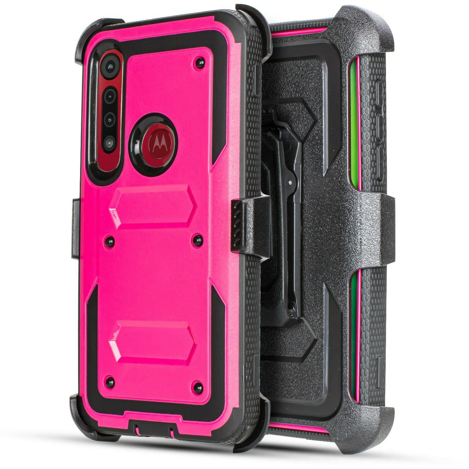 for Moto G8 Plus/ Moto G8 Play Holster Phone Case Dual