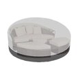 thumbnail image 2 of 190x83cm Round Sofa Bed Cover with Straps and Handles, Round Sun Lounger Cover, Black, 2 of 5