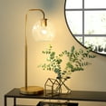 thumbnail image 7 of Evelyn&Zoe Harrison 27" Tall Arc Table Lamp with Glass Shade, Brass/Clear, 7 of 7