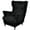 Velvet Black, variant on SHANNA Wingback Chair Slipcovers 2-Piece Stretch Fabric Wing Chair Cover with Cushion Cover Armchair Sofa Furniture Protector