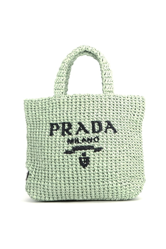 Pre-Owned Prada Tote Bag Crochet Small Raffia 1BG422 PRADA Handbag