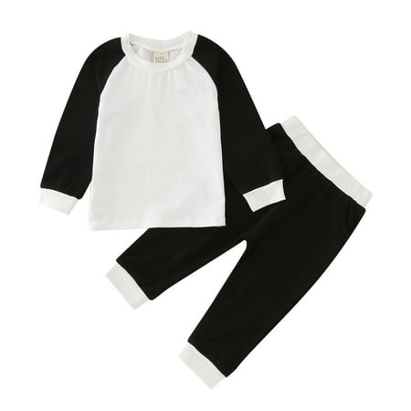 

TJAZFJPA Cute Country Concert Outfits Toddler Girls Boys Winter Long Sleeve Tops Pants 2Pcs Outfits Clothes Set for Babys Clothes Underwear Set Newborn Girl Photoshoot Outfits Winter