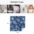 thumbnail image 5 of Navy Blue Coastal Cloth Napkins, Nautical Beach Starfish Coral Summer Washable and Reusable Dinner Napkins Set of 4, Table Napkin for Kitchen Party Birthday Wedding Hotel Housewarming 20"x20", 5 of 9
