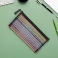 thumbnail image 4 of UPOUART 12Pcs Portable Black Receipt Bag PVC Mesh File Zipper Pouches for Office and Stationery, 4 of 6