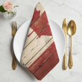 thumbnail image 2 of Canada Cloth Napkins, Red Maple Leaf Flag Vintage Farmhouse Wooden Grain Washable and Reusable Dinner Napkins Set of 2, Table Napkin for Kitchen Party Birthday Wedding Hotel Housewarming 20"x20", 2 of 9