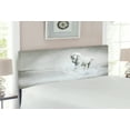 thumbnail image 2 of Horses Headboard, Wild Horse Running Through Water Dramatic for the Motivation of Life Art, Upholstered Decorative Metal Bed Headboard with Memory Foam, Full Size, Black and White, by Ambesonne, 2 of 4
