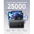 thumbnail image 4 of Power Bank RORRY 25000 mAh 65 W con cables retráctiles, color negro, 4 of 9