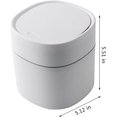 thumbnail image 1 of Jinsinto Mini Desktop Trash Can-Creative Plastic Desktop Trash Can Table Bin with Button Lid-Small Home Office Trash Can for Office,Bathroom,Bedroom Kitchen Table-2L, 1 of 5