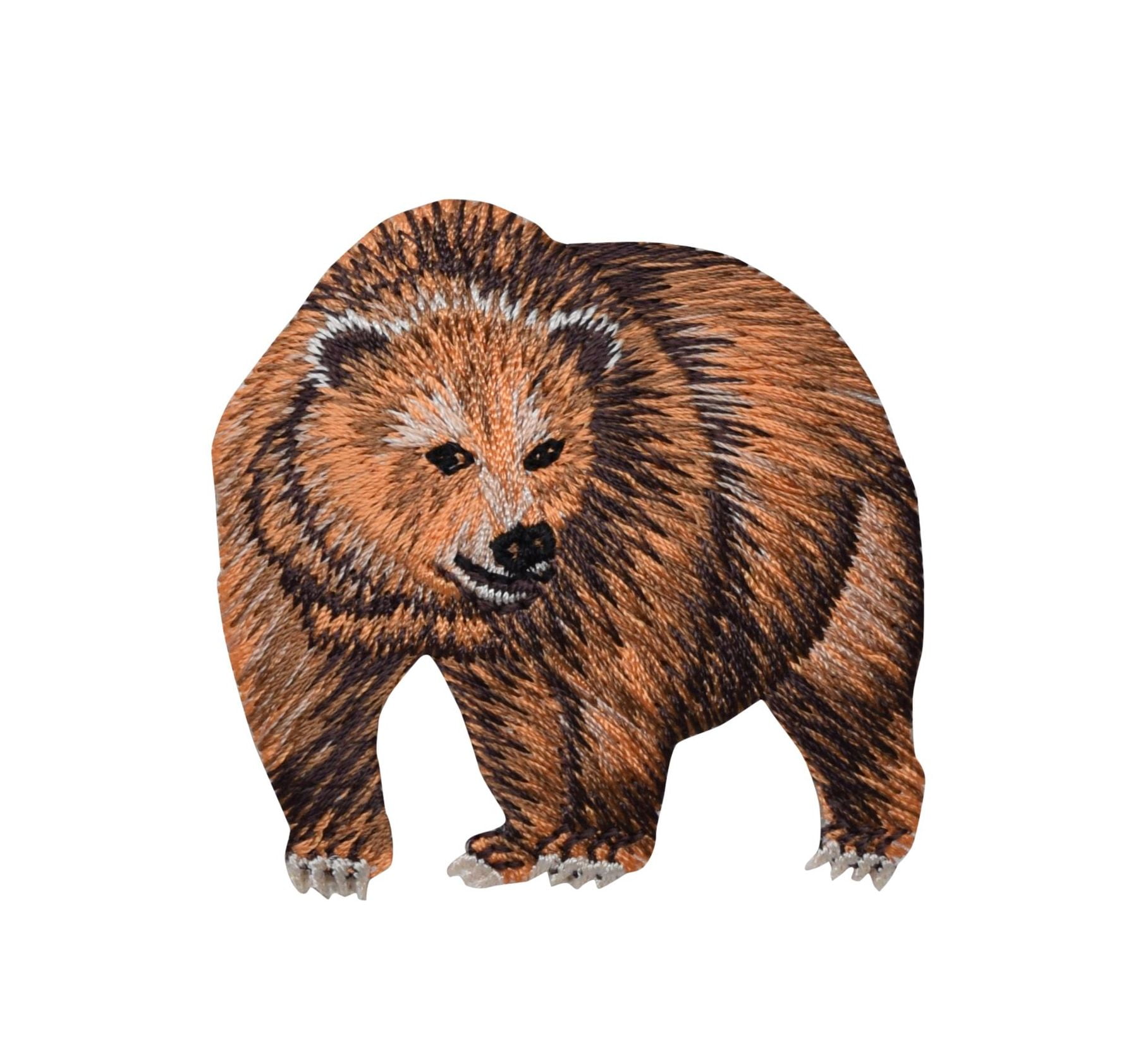 Grizzly Patch-Iron-Braun Bär Aufnäher Embleme Bügelbild Aufbügler - Tiere - Iron On Patches 