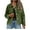 Army Green, variant on Women's Denim Jacket Button Up Long Sleeve Basic Trendy Jean Jacket Coat with Pockets White XXL