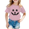 thumbnail image 3 of Gyujnb Kids Halloween , Toddler Baby Girl Boy Halloween Shirt Cute Pumpkin T Shirt for Kids Short Sleeve Tee Fall Tops, Halloween Outfits,1-2 Years, 3 of 5