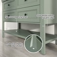 thumbnail image 4 of Eclife 48" Double Sink Bathroom Vanity Base Only, Sink not Included, 4 Deep Drawers with Open Shelf, 4 of 9