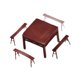 thumbnail image 3 of Juego de silla de escritorio para casa de muñecas, diseño vintage, multiusos, escala 1/64, simulación en miniatura. Pintado, 3 of 9