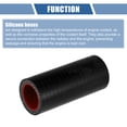 thumbnail image 4 of Unique Bargains 1 Set 22mm 0.87" ID 76mm 2.99" Length 0° Black Red Car Silicone Hose with Clamps, 4 of 7
