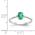 thumbnail image 5 of Primal Gold 10 Karat White Gold Genuine Diamond and Emerald Birthstone Ring, 5 of 7