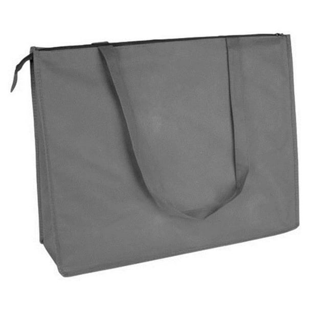Zippered Tote Bag Black, Extra Large Case of 120