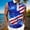 Blue-3, variant on Abomasnow Men's American Flag Tank Tops 4th of July Half Zip Shirt Sleeveless Patriotic Independence Day Muscle Cutoff Shirt (S-XXXL)