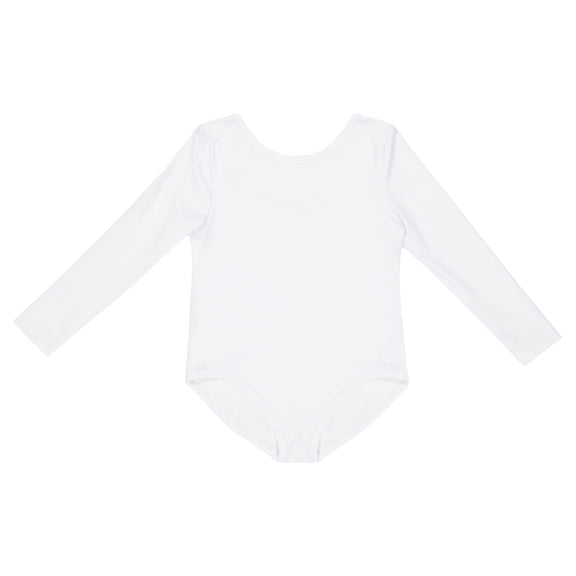 Long Sleeve Leotard Costume Accessory for Children, White, S (6/6X), Halloween by Way To Celebrate