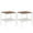 Brown+White, variant on Gzxs End Tables Set of 2, Modern Glass Side Table with Open Shelf, 2-Tier Accent Rectangle Table with Black Metal Frame, for Living Room, Bedroom (Brown)