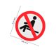 thumbnail image 2 of WASHWEPE 3Ud De Advertencia No Sentarse Etiquetas Adhesivas De Seguridad En Rojo Para Taller, 2 of 7