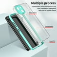 thumbnail image 5 of SaniMore for iPhone 14 Plus Case Ultra Slim Transparent [Never-Yellowing], Rugged PC & TPU Bumpers Cover Built-in Detachable Lens Protector Anti-Fall Shockproof Protective Shell, =Green, 5 of 8