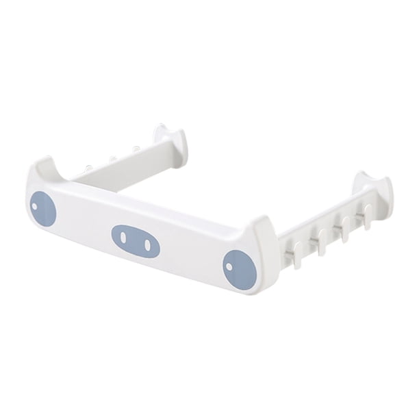 Yuarrent Soporte para bolsas de basura colgador de bolsas de basura montado en la pared, estante sin perforaciones para el hogar, oficina, baño, Cocina y Comedor Gris blanco Yuarrent HA060047-03