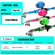 OUTGOO Kids Fishing Pole, Kids Fishing Rod Portable Telescopic Fishing Rod and Reel Combo Kit with Spincast Fishing Reel, Fishing Tackles, Fishing Lures, Fishing Lines for Boys, Girls, Youth