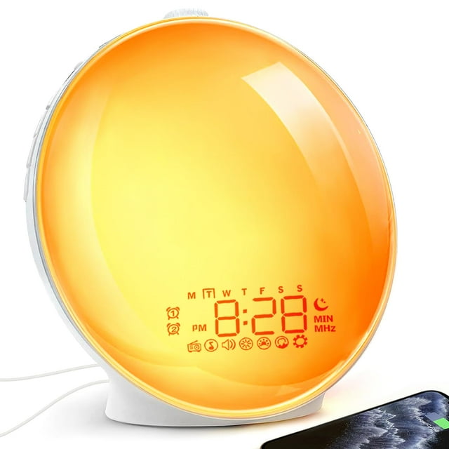 Reloj despertador Sunrise Taofwater con luz de despertador con máquina de sonido