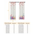 thumbnail image 6 of Easter Blackout Curtains for Bedroom, Spring Colorful Eggs Love Heart Botanical Flowers Thermal Insulated Kitchen Drapes with Grommets, Light Blocking Window Treatment, 2 Panels 42" x 54", 6 of 7