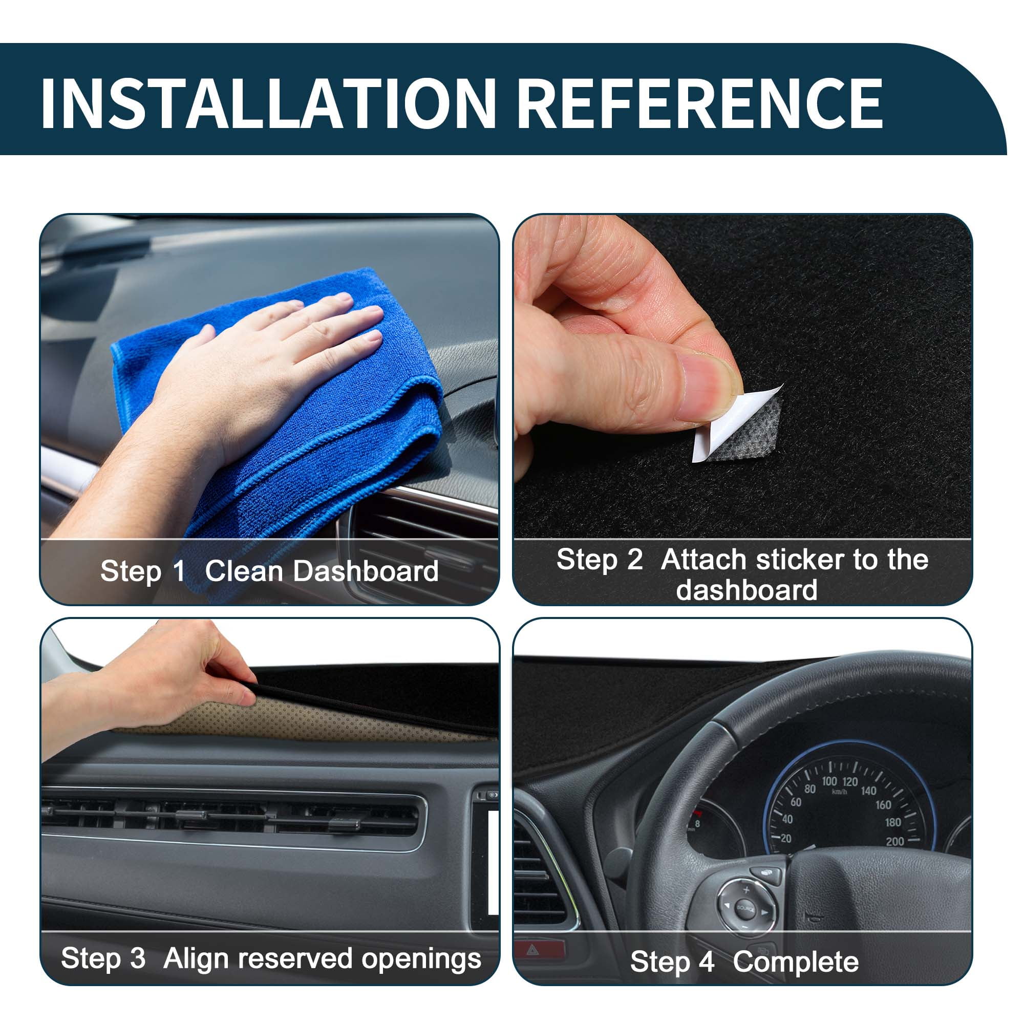 Unique Bargains Dash Cover for Toyota Avalon Non-Slip Dash Cover Mat | Front Dash Cover Mat Black 1Pcs