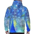 thumbnail image 7 of Rateoe Peacock Pattern Mens Hoodie, Pullover Hooded Sweatshirt, Kangaroo Pocket Hoodie Ideal for Daily Wear, Travel and Home-XX-Large, 7 of 7