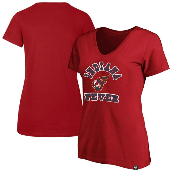 Women's Profile x 47 Red Indiana Fever Logo Lockup Plus Size T-Shirt