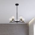 thumbnail image 6 of Shauna 22 in. 5-Light Indoor Matte black and Brass Finish Chandelier with Light Kit, 6 of 7