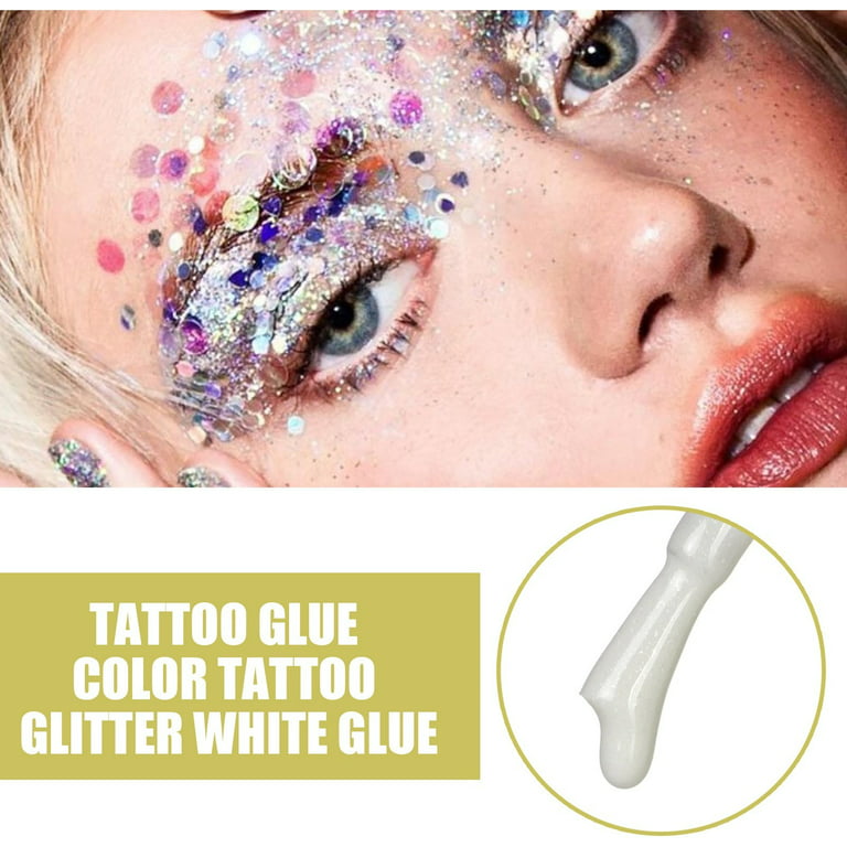 WNG Skin Glue for Glitter Tattoos Body Glitter Glue Adhesive Cosmetics  Temporary Glitter Powder Glue Body Paint Facial Brow Glue Glue for Carnival