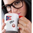 thumbnail image 2 of 3drose, I Love Ohio, 15oz Two-tone Red Mug, 2 of 6