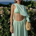 thumbnail image 5 of Womens Dressy Tops Poncho Chiffon Blouses, Asymmetrical Lightweight Flowy Shirt, Chiffon Cape Shawl and Wraps for Women, Soft Capelet for Evening Dress, Wedding Capes Cover-Up, 5 of 6