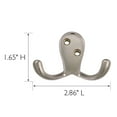 thumbnail image 5 of Design House 5-Pack Double Hat, Coat, or Towel Hooks, Satin Nickel, 5 of 10