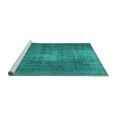 thumbnail image 2 of Ahgly Company Machine Washable Indoor Square Persian Turquoise Blue Traditional Area Rugs, 3' Square, 2 of 4