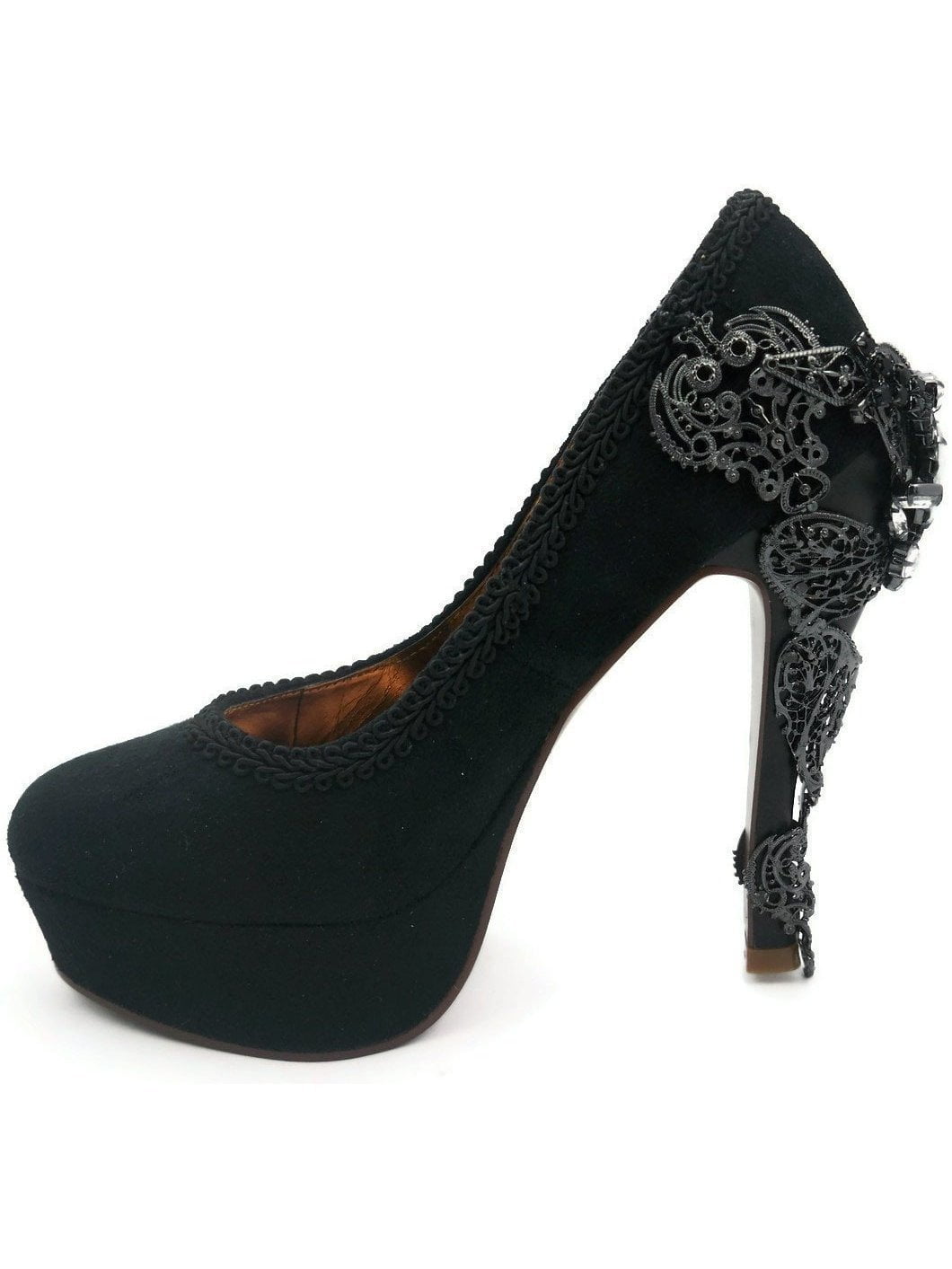 Hades Shoes H-Juana La Loca Victorian closed toe high heel sparkle