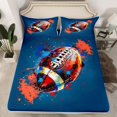 thumbnail image 2 of Castle Fairy Teenagers Sport Football Queen Sheet Sets,Graffiti Splash Bed Set, 2 of 7