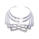 thumbnail image 2 of Collares elegantes de metal, gargantillas africanas grandes Plata, 2 of 9