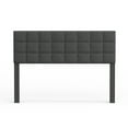 thumbnail image 4 of Varia 20" Tall Panel Upholstered Headboard, 3-Row Square Tufting, Queen Size, Dark Grey, 4 of 8