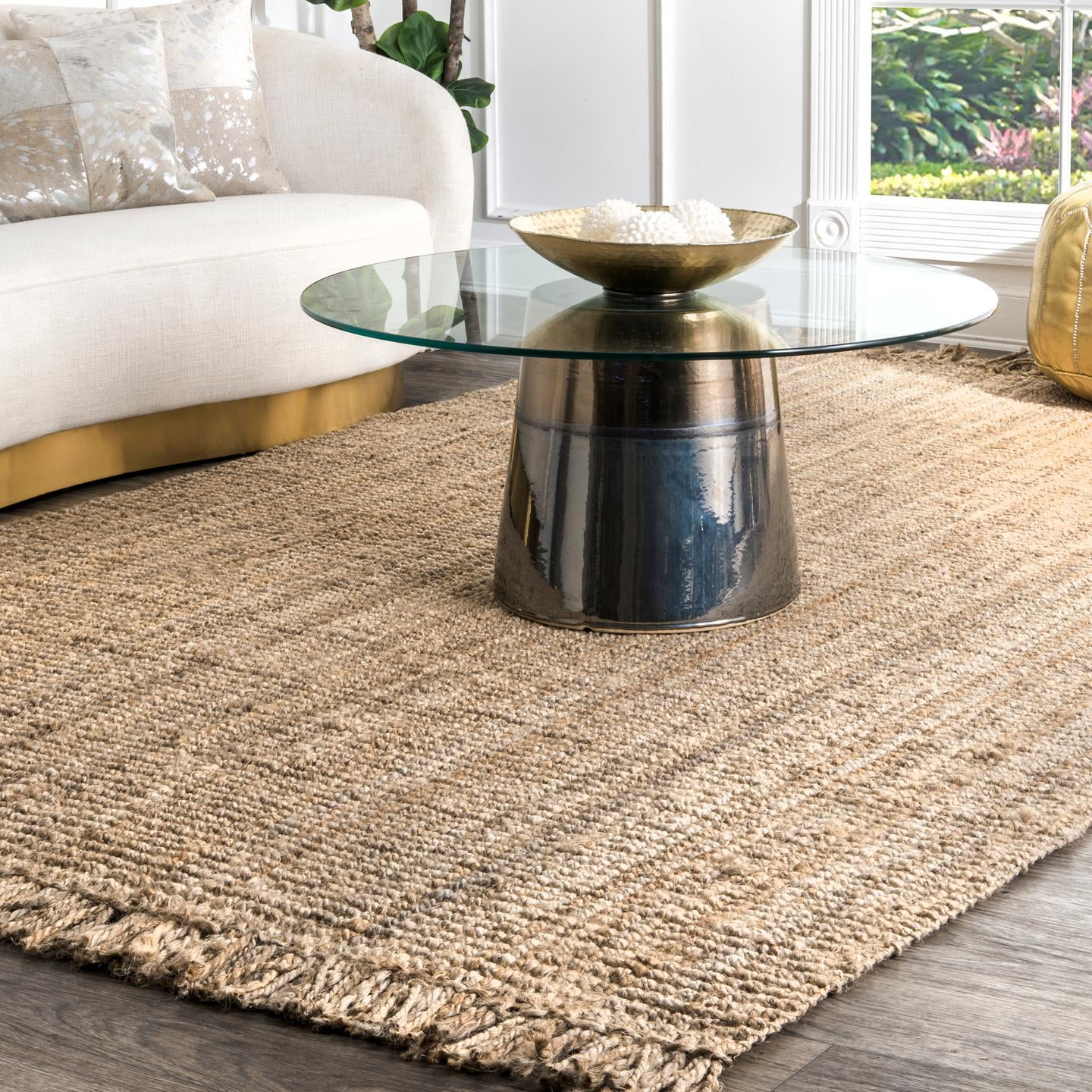 nuLOOM Hand Woven Chunky Loop Jute Area Rug