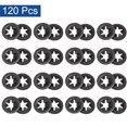 thumbnail image 3 of Unique Bargains 120 Pack Internal Tooth Star Lock Washers M4 Quick Speed Locking Washers, 65Mn Steel Starlock Push Nuts, 3 of 4