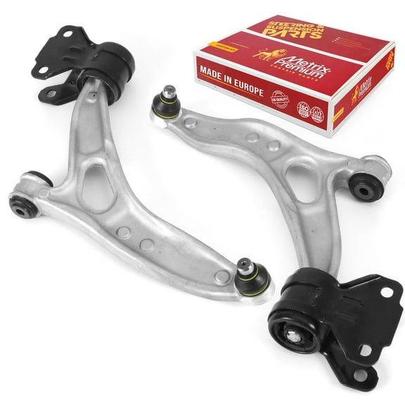 Metrix Premium Chassis Parts - Front Left & Right Lower Control Arm w Ball Joint & Bushing Assembly Kit Fits 13-17 Ford C-Max, 12-18 Focus, 19-22 Transit Connect, RK622788, RK622753, Made in Europe