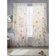 thumbnail image 2 of Country Wildflowers Sheer Curtains 84 Inch Length 2 Panels Set, Spring Rustic Vintage Botanical Voile Window Treatment Rod Pocket Curtains Sheers Drapes for Bedroom/Living Room/Kitchen 52"x84"x2, 2 of 7