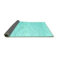 thumbnail image 2 of Ahgly Company Indoor Square Abstract Turquoise Blue Contemporary Area Rugs, 7' Square, 2 of 4