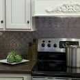 thumbnail image 5 of FASÄDE Lotus Decorative Vinyl Backsplash Panel in Brushed Nickel (6X6 Inch Sample), 5 of 5